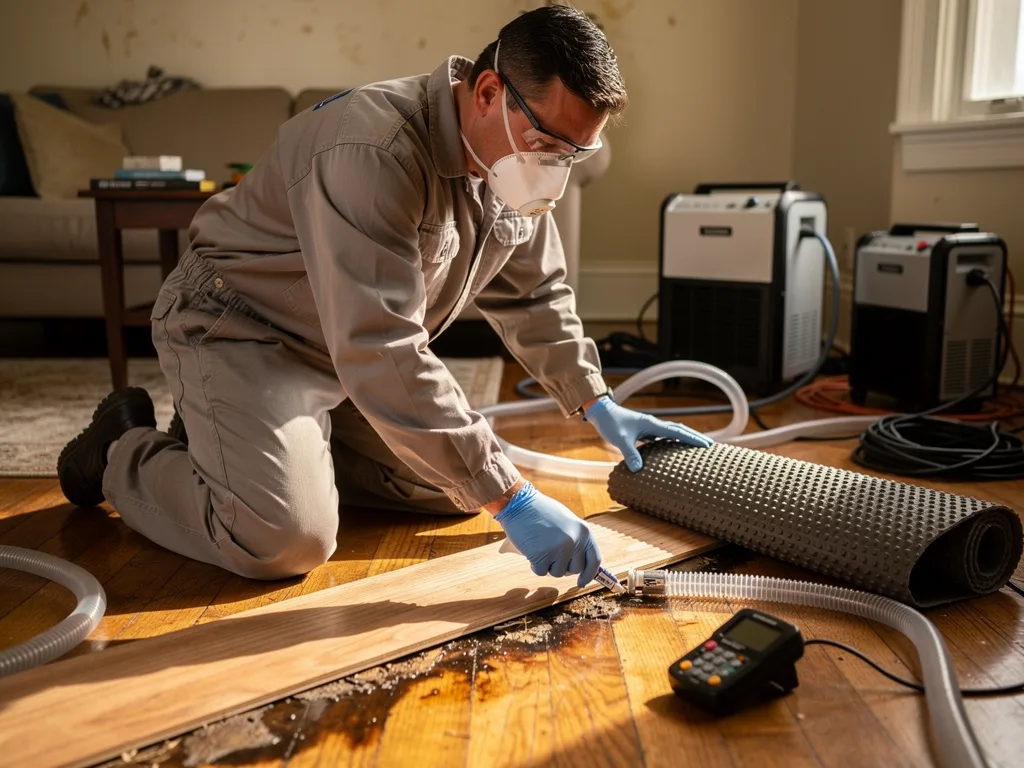 Hardwood Floor Drying